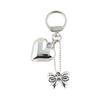 Lovely Heart Shaped Keychain Pendant Small Key Adornment Lightweight Keyring Charm Bowknot Key Pendant Metal Material