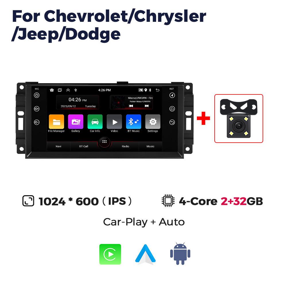 

Автомобильный плеер Navifly для JEEP Grand Cherokee Liberty Wrangler Chrysler Wireless CarPlay Android Auto Navigation GPS Head Unit RDS