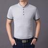 Men's Round Neck Cotton Casual T-Shirt - Solid Color Summer 2025
