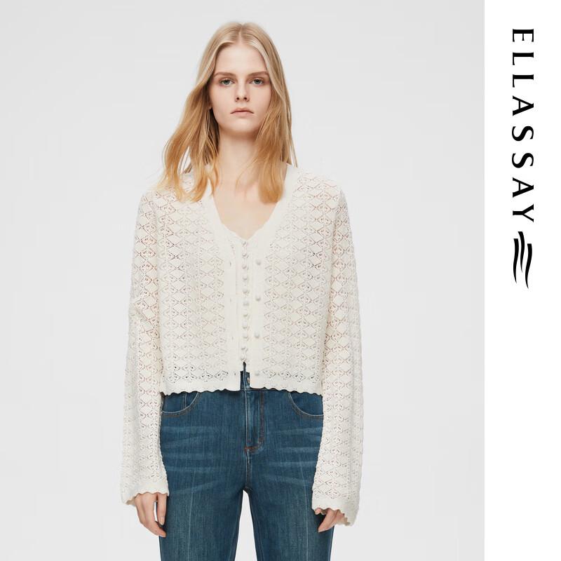 

ELLASSAY Женский свитер ручной вязки крючком S