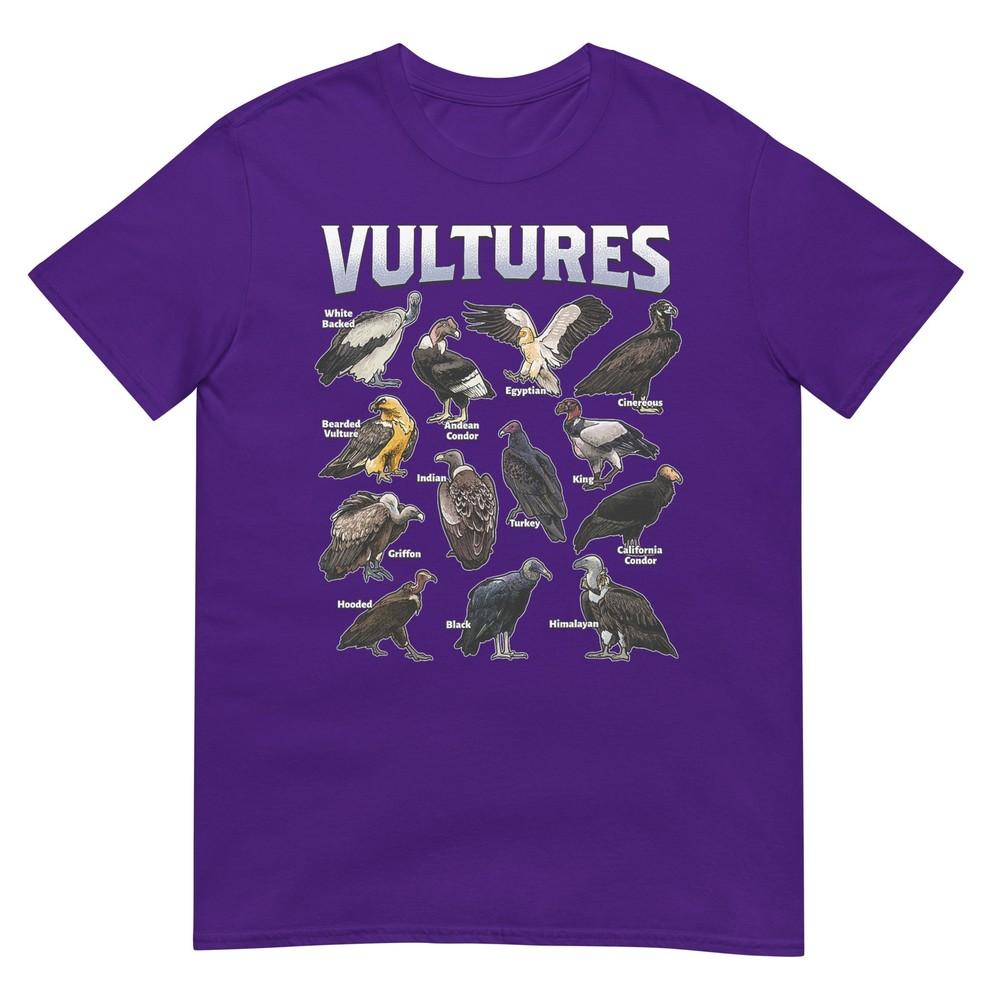 Vulture Species Guide Illustration Birdwatching Design Tshirt