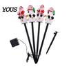 Weather Resistant Landscape Lighting Christmas Solar Stake Lights, Santa Snowman Tree Figurine Lawn Powered Yard Gifts Waterproof Warm LED Lights