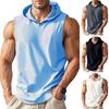 Gilet à Capuche Homme Sans Manches Été Bretelles Larges Couleur Unie Séchage Rapide Hauts de Sport Tenue Quotidienne
