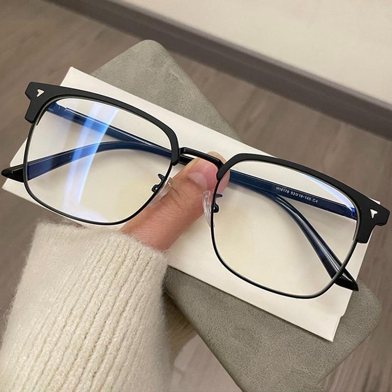Metal Frame Myopia Glasses Men Women Blue Light Blocking Computer Eyewear Unisex Near Sight Eyeglasses Diopter 0 To -4.0