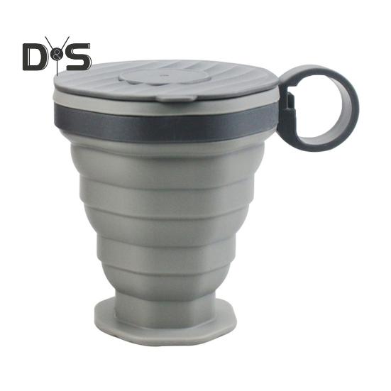 Hopfällbar Resemugg Silikon Bärbar Kaffekopp för Varma Och Kalla Drycker Återanvändbar To-Go Ficka Storlek Kaffetumbler