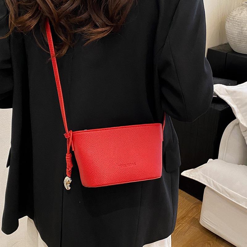 High-end boat bag ingot bag mini small bag women's new fashion and leisure single shoulder crossbody bucket bag