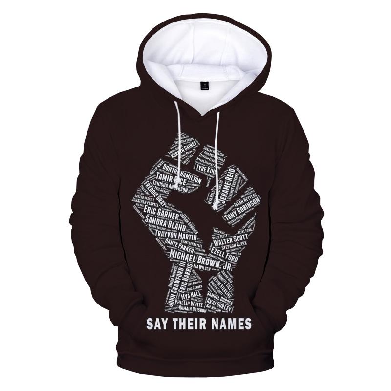 Black Lives Matter Mikiny s 3D potiskem Mikiny Muži Ženy Svetr s dlouhým rukávem Neformální Móda Chlapci/Dívky Oblečení