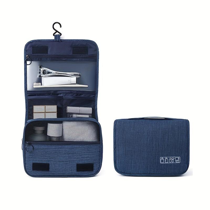 1Pc Foldable toilet bag, organizing bag, hanging bathroom cosmetic storage bag, travel dry wet separation cosmetic bag
