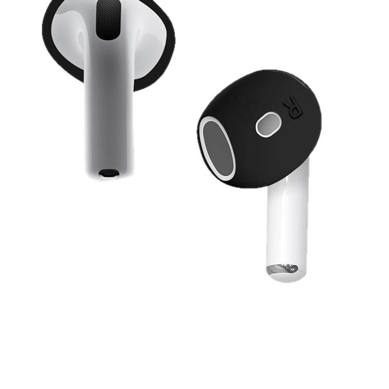 Applicable to AirPods4 earmuffs earphone cover ultra-thin non-slip and scratch-proof silicone protective cover 5 pairs in white.