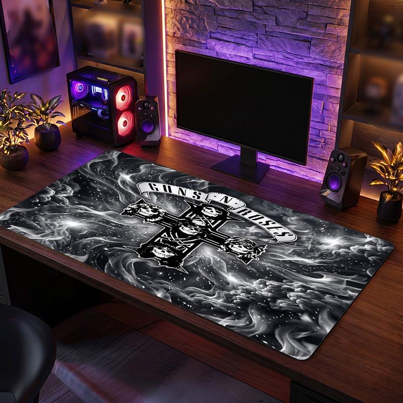 Guns N’ Roses Print Large Mouse Pad Smooth Surface Anti?Slip Desk Mat For Gaming Office Laptop Decoration