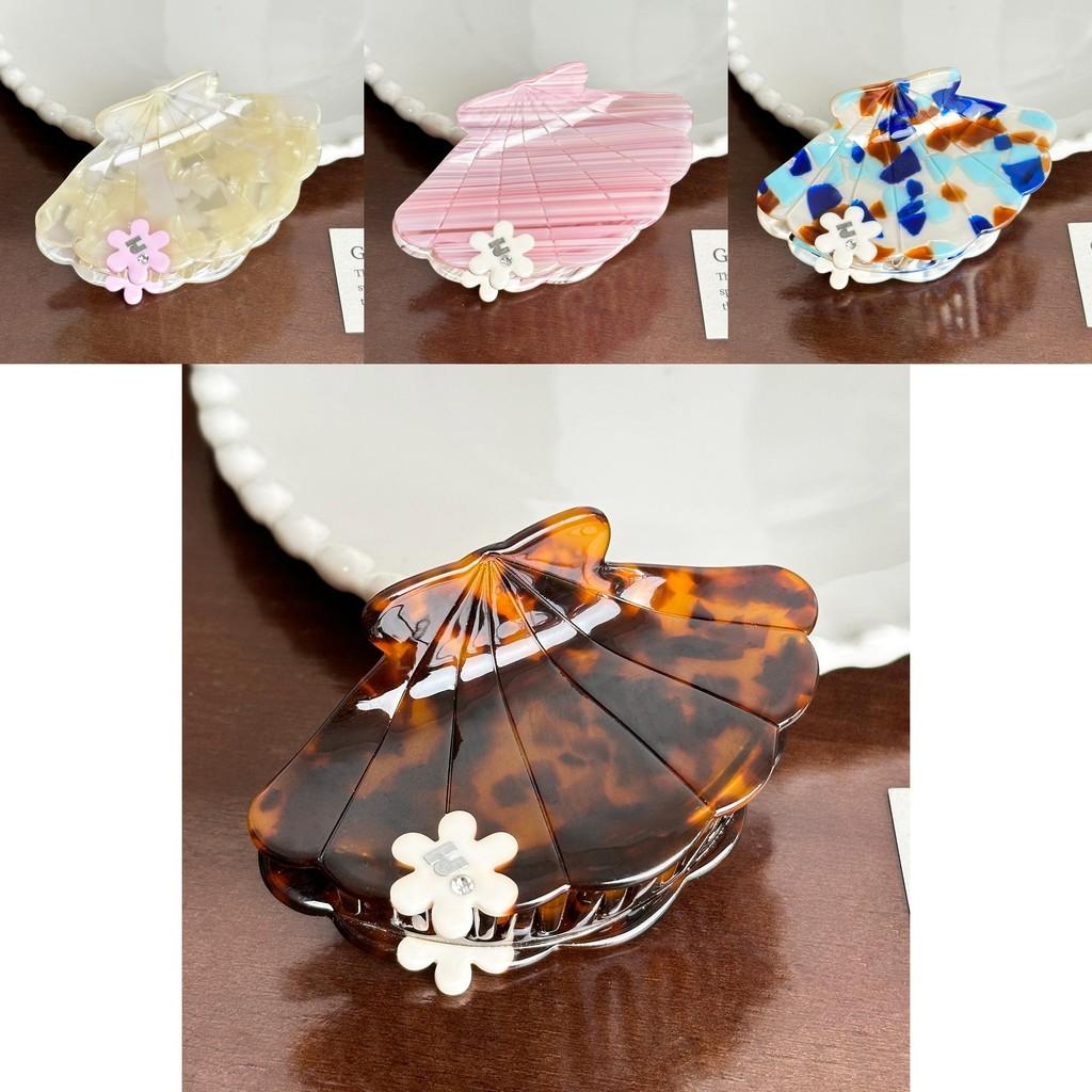 Chic And Versatile Acetate Hair Claw Clip Adorned With Sparkling Rhinestones And Flowers