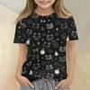 Kids Animal Print Crew Neck Short Sleeve Casual Loose Fit T Shirt Lightweight Soft Fabric Comfortable Everyday Wear