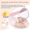 Baby Swimming Float Cartoon Pony Inflatable Baby Pool Float Ring with Removable Sun Protection Canopy Strap for Infant