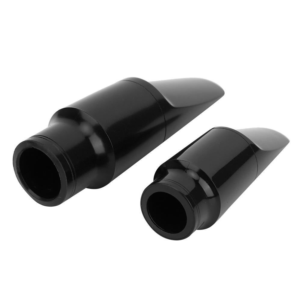 2Pcs Saxophone Mouthpiece AltoSoprano Black Industrial Plastics Instrument Accessories(Black )