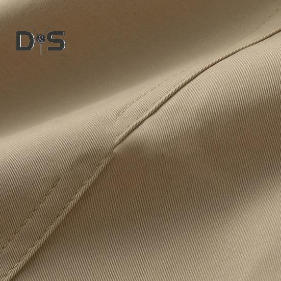 Women Fall Spring Coat Slim Fit Single-breasted Solid Color Turn-down Collar Pockets Mid Length Korean Style Overcoat Outdoor Jacket