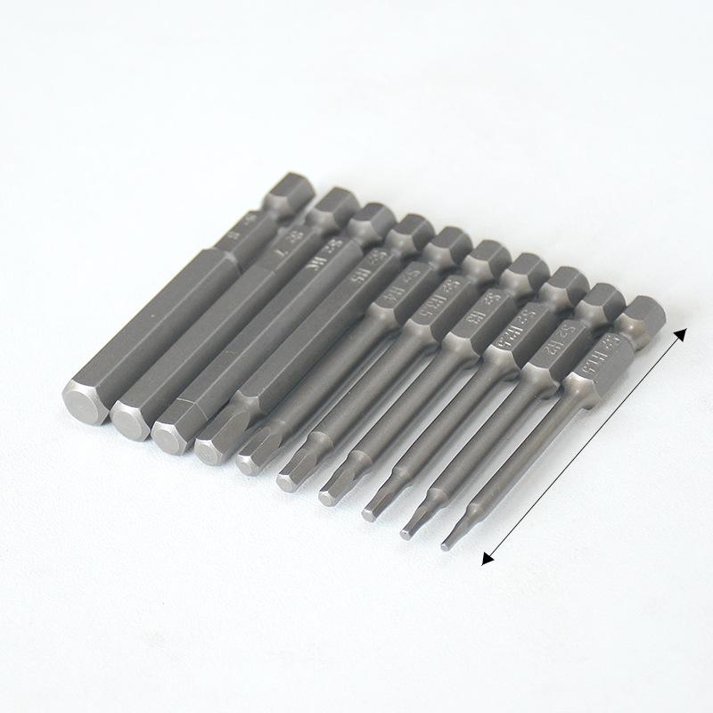 Magnetic Hex Socket Bit Set (H1.5-H8) for Pneumatic and Electric Screwdrivers