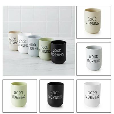 Practical Good Morning Toothbrush Holder Cup for Bathroom Travel Water Cup