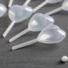 50Pcs 4ml Jam Straw Heart Shape Disposable Plastic Evenly Permeate Flavor Dropper Kitchen Tool