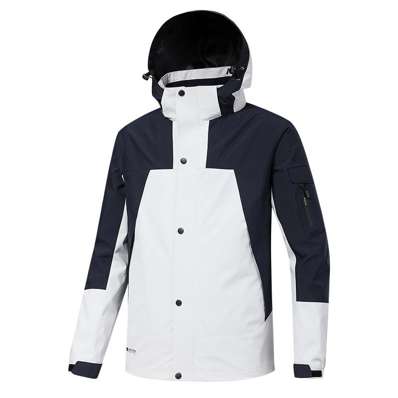 

Мужская куртка-ветровка с цветными блоками, ветрозащитная, водонепроницаемая, дышащая, для занятий спортом на открытом воздухе 4XL