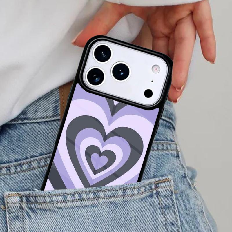 Latte Love Groovy Coffee Heart Pink Phone Case for iPhone 17ProMax 12 13 14 15 16e 17 Pro Max Plus Air Cover
