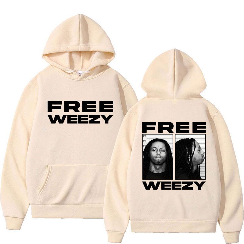 Rapper Lil Wayne Graphic Hoodie Free Weezy Hip Hop Gothic Clothes Men Women Retro Punk Long Sleeve Oversized Pullover