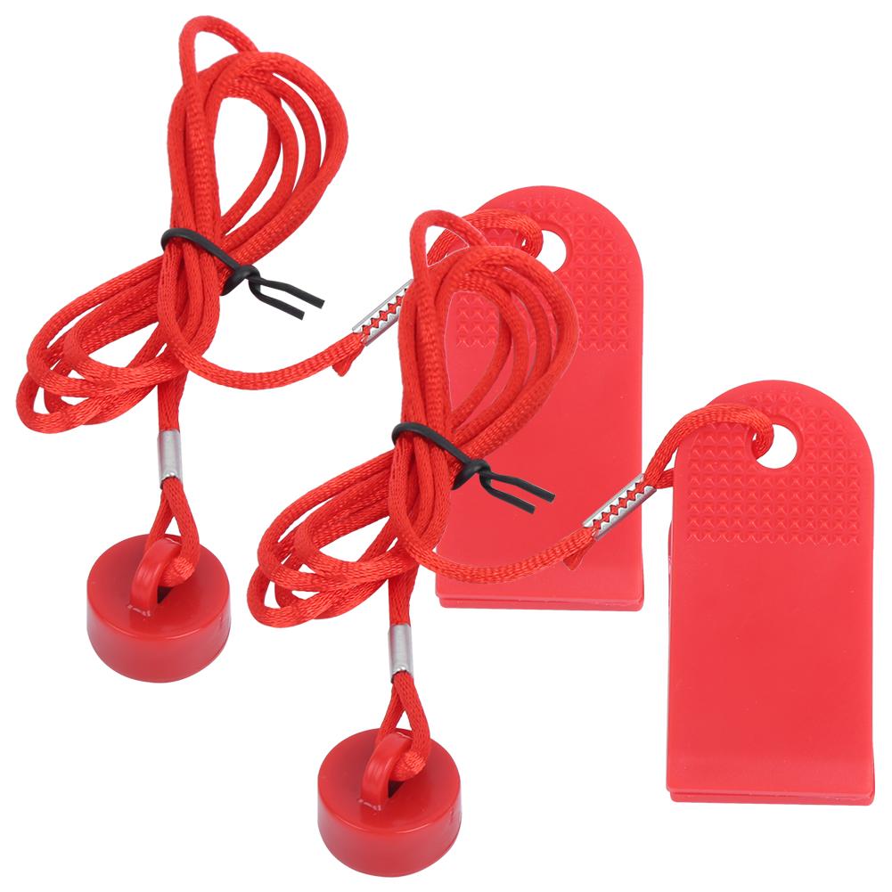 2 Stück Laufband Sicherheitsschalter Verriegelung Magnet Schlüssel Universelles Zubehör Runder Magnet Gehäuse