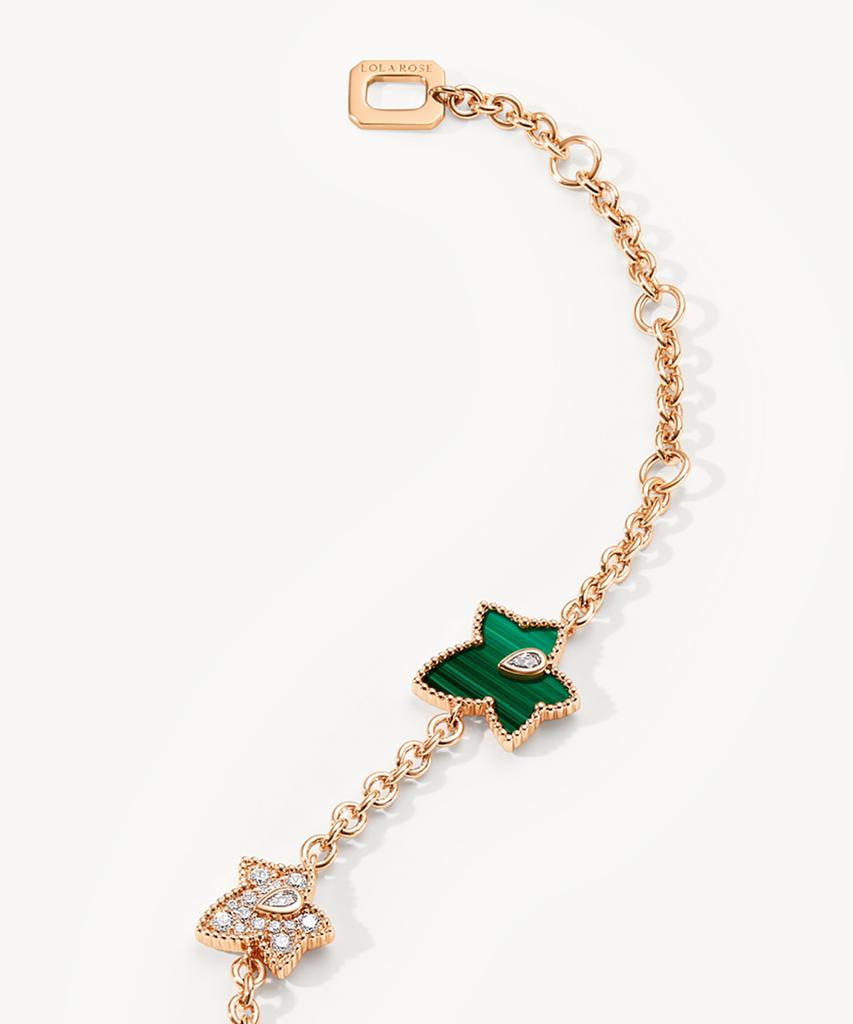 Lola Rose Ivy Malachite Cubic Multi-Pendant Women'S Chain Bracelet