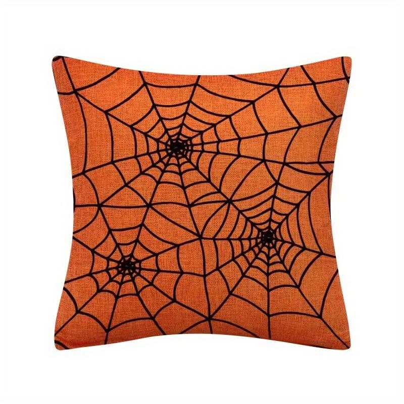 Halloween Throw Pillow Covers Vintage Style Decorative Cushion Cases, Woven Zippered Pillowcases Trick Or Treat