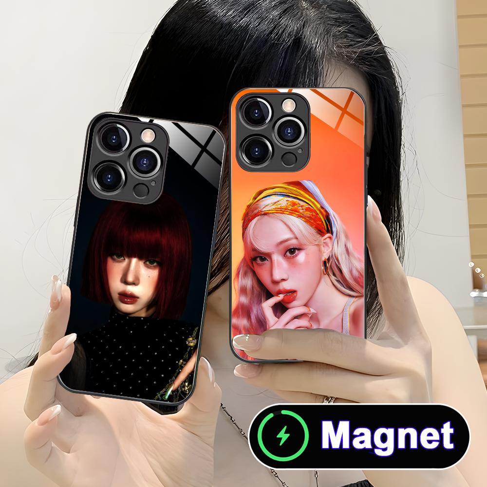 KPOP Girl Winter Phone Case for iPhone 17 16 15 14 13 12 11 Air Pro Max Plus Mini Glass MagSafe Cover