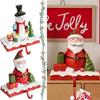 Resin Santa Claus Snowman Hook Non-skid Fireplace Mantel Stand Hanger  Party Favors