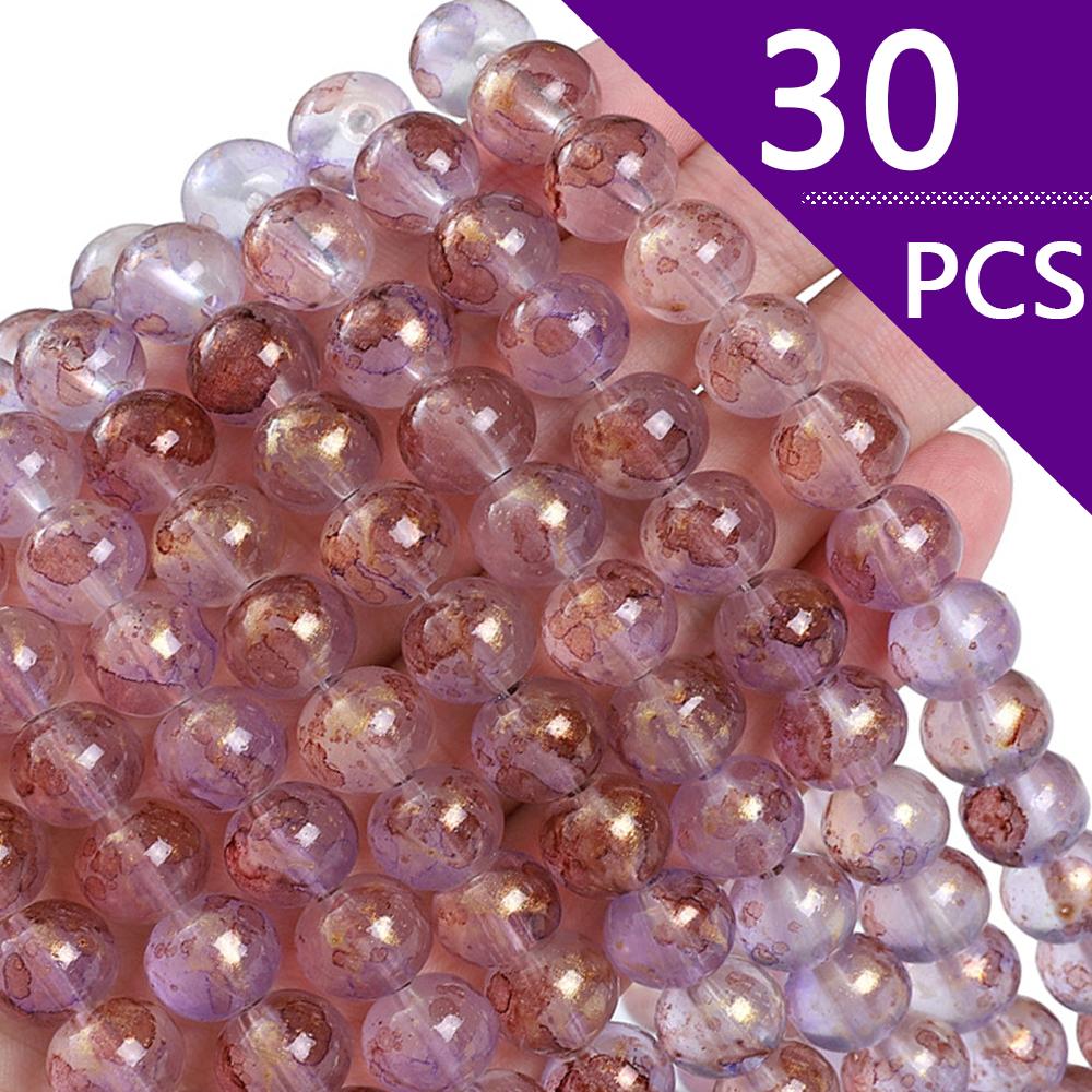 Japońskie i koreańskie rozmazujące się przezroczyste tusze posypywanie złotem szklane koraliki luźne koraliki ręcznie robione diy materiał do koralików akcesoria do bransoletek