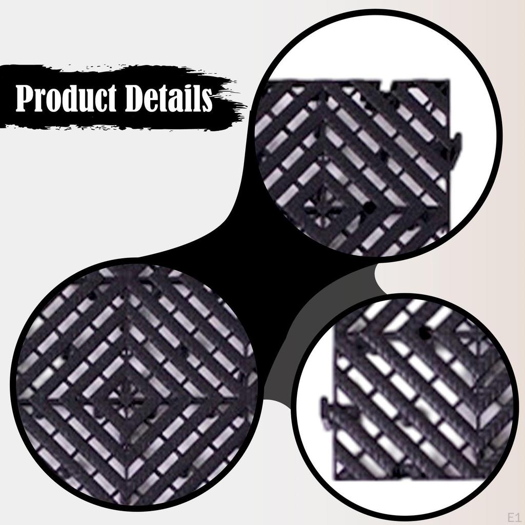 Drainage Floor Tile for Car Washing High Strength Easy To Install 40cmx40cmx3cm Garage Flooring