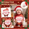 Juguete de Peluche Interactivo de Papá Noel con Sensor de Ritmo Muñeco Suave Relleno para Niños Decoración y Regalo de Navidad
