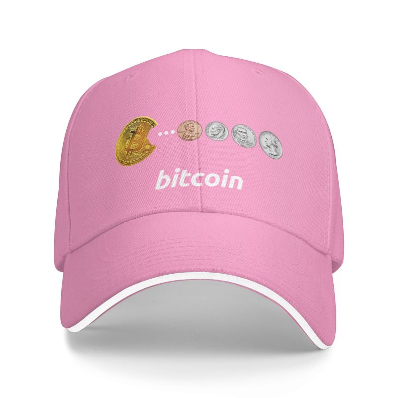 Klasické bitcoinové občerstvení Baseballová čepice Dámské Unisex vlastní nastavitelné Unisex kryptomince BTC Táta klobouk Venkovní