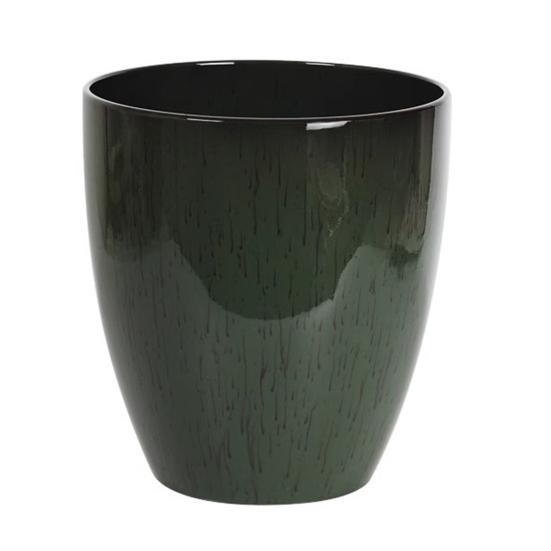 Deep Flower Pot Imitation Ceramic Plant Pot with Drainage Hole Resin Monstera Planter with Saucer for Indoor Outdoor Plants Home Garden Office Decor