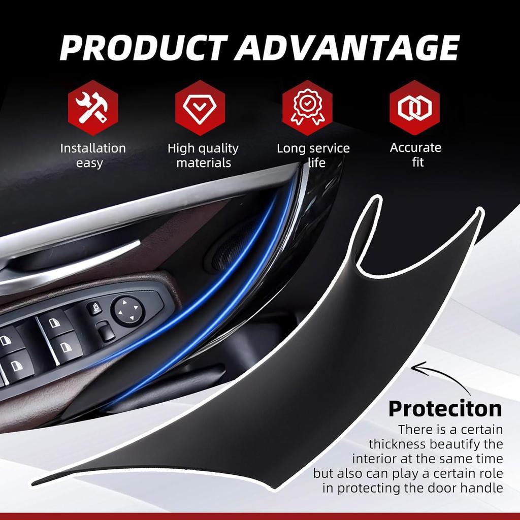 2PCS Door Handle Covers Compatible With BMW 3 Series 4 Series Driver Side &Passenger Side Door Pull Handle Covers (BMW 320I,328I,330I,335I F30/F31