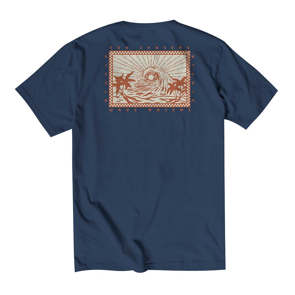 Bisla Wave Racers Organic Pkt Tee-Dkd L(M4231Wav-Dkd-L)