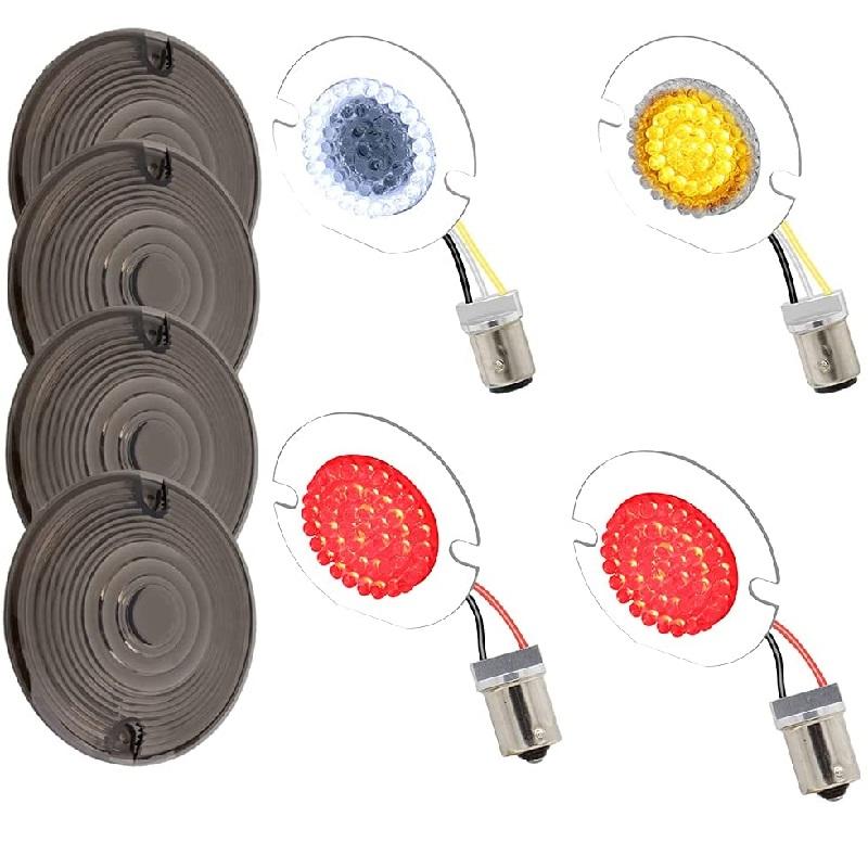 Motorcycle LED Turn Signal Insert Kit 1156&1157 For Harley Electra Glide FLHT Road King