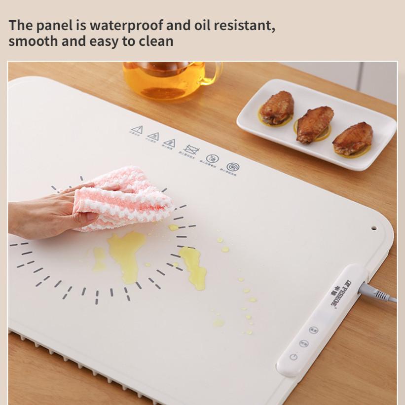 Flexible 3D Warmhalteplatte Faltbare Haushalts-Warmhalteplatte Intelligente Isolierung Esstischheizung Silikonpad 600*405*15mm