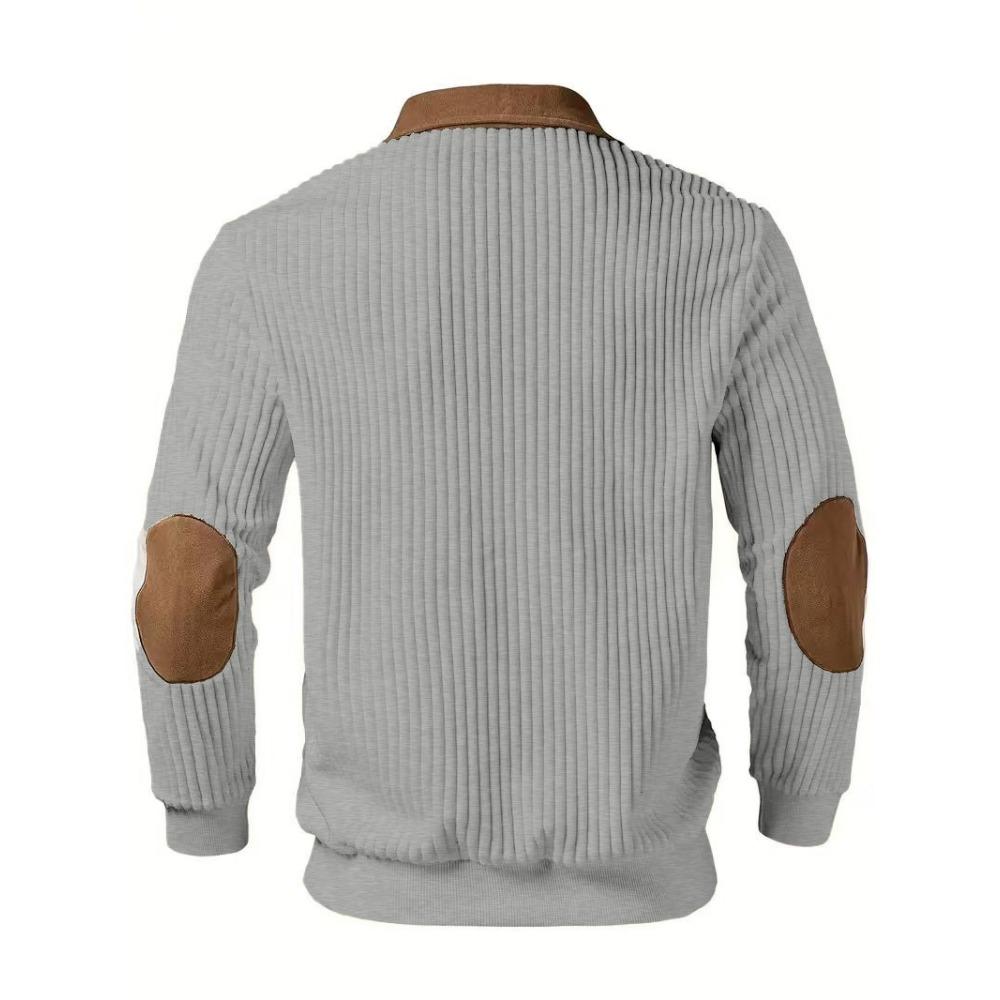 2026 Spring/Summer New Color-Plaid Striped Long-Sleeved Polo Shirt for Men, Fashionable and Casual Style with Collar