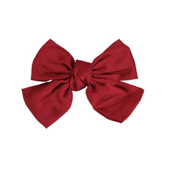 Sweet Women Girls Solid Color Large Bowknot Hairpin Hair Clip Headwear Accessory