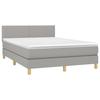 Maison Exclusive - Sommier à lattes de lit avec matelas Gris clair 140x200cm Tissu