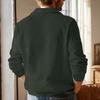 Men's Short Zip Pullover Turtleneck Long Sleeve Top