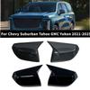 For Chevy Cadillac Escalade Suburban GMC Yukon -2025 Car Rearview Side Door Wing Mirror Cover Caps Exterior ABS Trim
