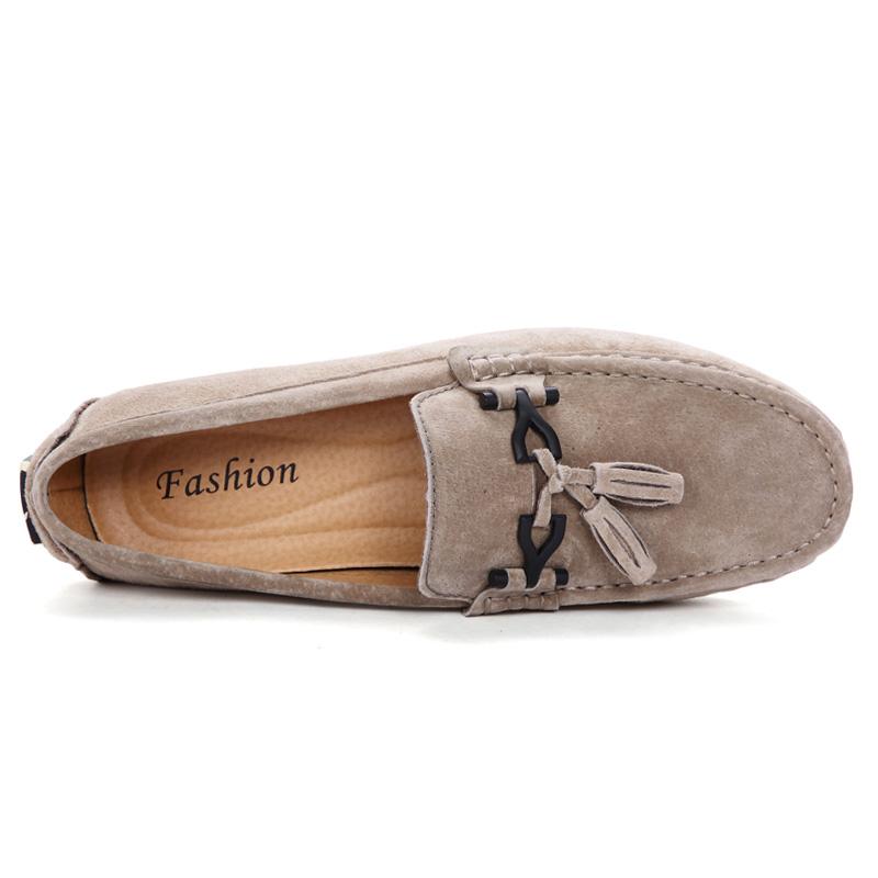 Letní Novinka Pánské Businessové Mokasíny na Řízení Módní Obuv Pánské Ležérní Mokasíny Pánská Obuv Značková Střapcové Ploché Semišové Boty Muž