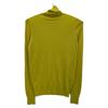DRAWER Yellow Cashmere Silk Turtleneck Ribbed Knit Top Tops 2 yellowUsed
