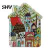 Vintage House Magnet Refrigerator Magnet, Colorful Fairy Tale Town Metal Cabinet Magnets Fridge Magnetic Kitchen Decoration Accessories Miniature Home