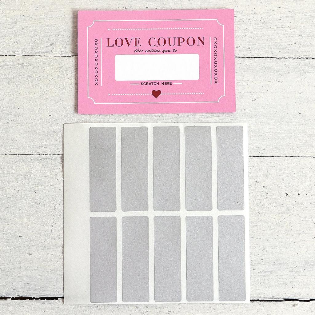 Scratch-Off Love Coupons 10/20 Pieces Scratch Valentines Day Card DIY Valentine's Day Love Coupons Creative Gifts for Boyfriends