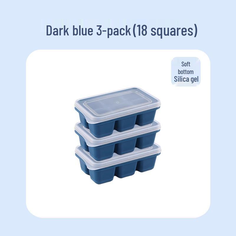 Silicone Ice Cube Tray with Lid - Baby Food Freezer & Mini Ice Ball Mold