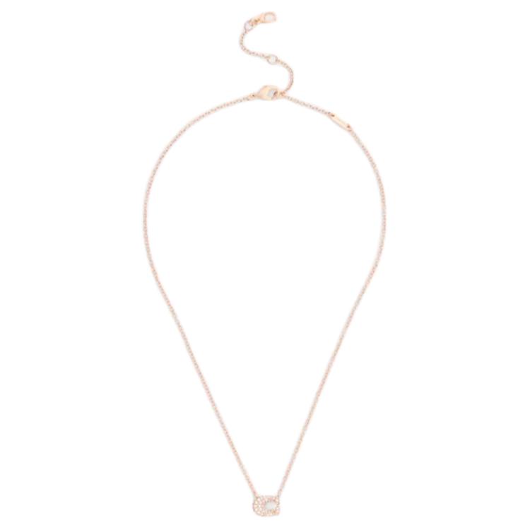 Coach Classic C Logo Necklace Women necklace Rose-Gold CDG01-RGD F,Rose Gold
